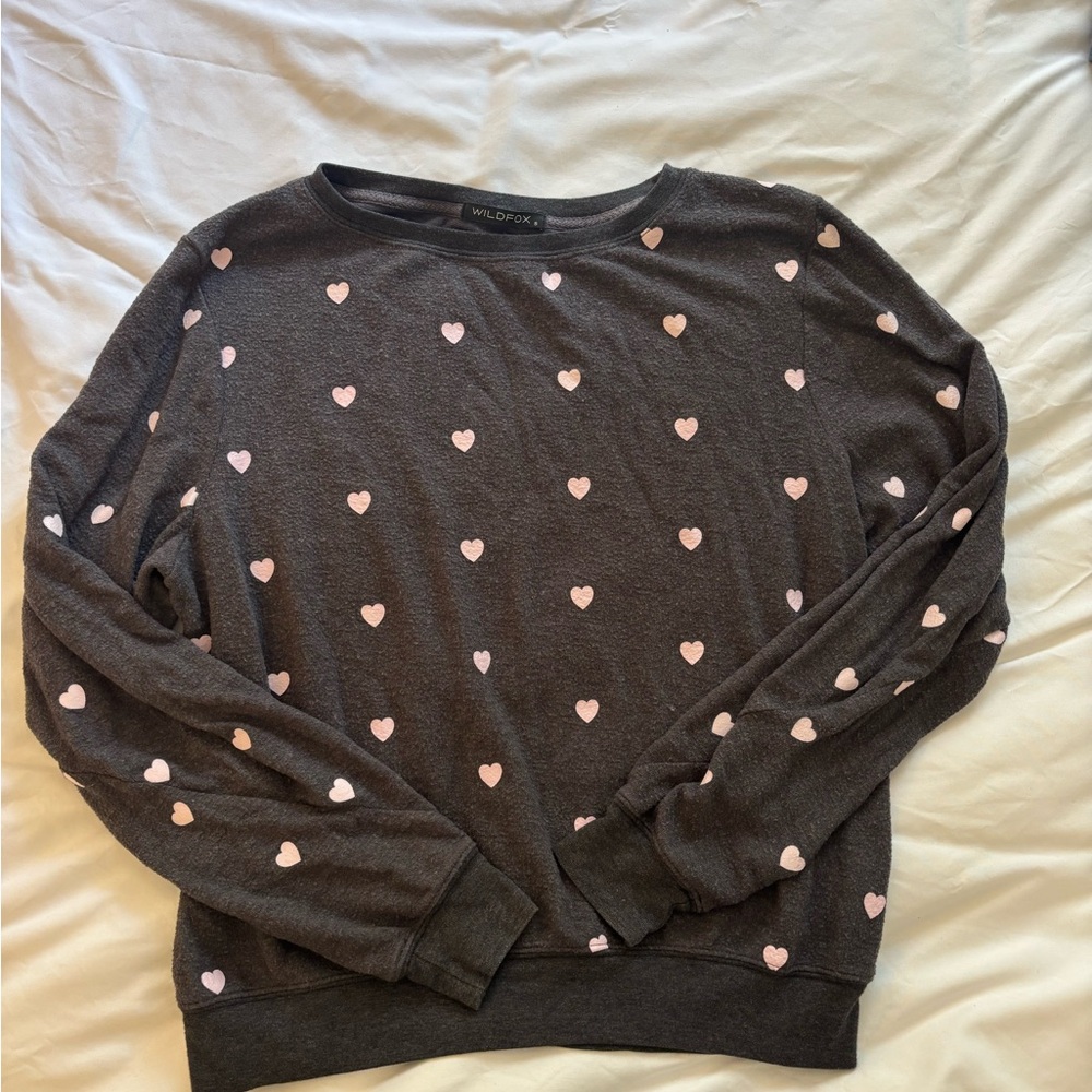 Wildfox Heart Patterned Sweater